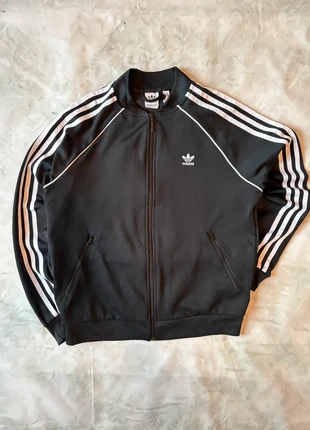 Veste Adidas Originals noire zippée – 3 bandes blanches – Taille M, marke: adidas, zustand: Sehr gut, größe: M, 38,00 €, 40,60 € inklusive Vinted-Käuferschutz