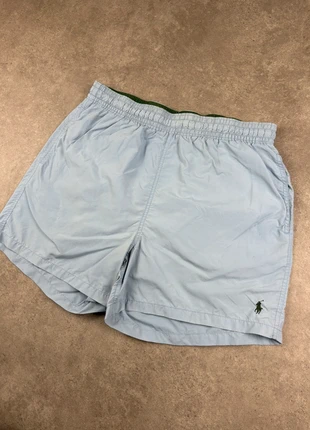Short de Bain Ralph Lauren Bleu Clair Logo Brodé Vert, marque: Ralph Lauren, état: Bon état, taille: L, 17,00 €, 18,55 € Protection acheteurs (Pro) incluse