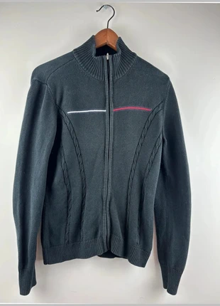Gilet zippé noir détail rayures – Tommy Hilfiger 190N, marque: Tommy Hilfiger, état: Très bon état, taille: M / 38 / 10, 13,50 €, 14,88 € Protection acheteurs (Pro) incluse