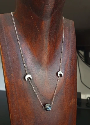 Collar minimalista bohemio de plata 925 con hematites, estado: Muy bueno, 5,00 €, 5,95 € Protección al comprador incluida