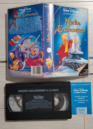 vhs merlin l’enchanteur walt disney 1992 les grands classiques excellent état, zustand: Neu, mit Etikett, 8,00 €, 9,10 € inklusive Vinted-Käuferschutz