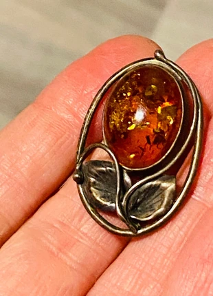 Rare Antique silver amber brooch, brand: Silver, condition: Very good, £25.99, £27.99 includes Buyer Protection