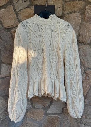 Zara Cream Cable Knit Jumper, marque: Zara, état: Très bon état, taille: L / 40 / 12, 39,00 €, 41,65 € Protection acheteurs incluse