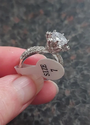 Silver cz ring, condition: New with tags, size: 17.3 mm / N½, £25.00, £26.95 includes Buyer Protection