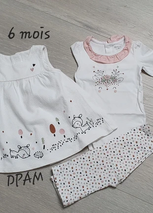 Ensemble 6 mois fille DPAM, marke: Du Pareil au Même, zustand: Sehr gut, größe: 3-6 Monate / 62, 7,00 €, 8,05 € inklusive Vinted-Käuferschutz