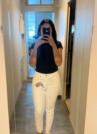 Jean taille haute Mango blanc, marca: Mango, estado: Novo com etiquetas, tamanho: S / 36 / 8, €30.00, €32.20 inclui Proteção do Comprador