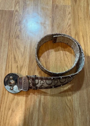 Ceinture réglable guess vintage rétro 2000s y2k cuir coton marron beige, merk: GUESS, staat: Heel goed, maat: 100 cm, € 34,00, € 36,40 inclusief Kopersbescherming