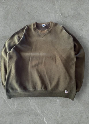 Sweat Crewnek Russel Athletic USA vintage kaki – Taille L Oversize (Unisexe), merk: Russel Athletic, staat: Heel goed, maat: L, € 32,00, € 34,30 inclusief Kopersbescherming Pro