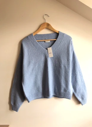• pull oversize col V bleu clair chiné | Hollister | XS •, marke: Hollister, zustand: Neu, mit Etikett, größe: XS / 34 / 6, 28,00 €, 30,10 € inklusive Vinted-Käuferschutz