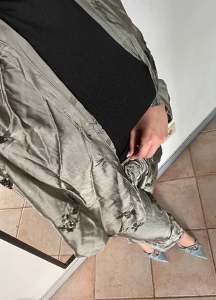 Magnifique ensemble chemise + pantalon kaki à sequins Zara – Taille L – Excellent état, marca: Zara, estado: Muy bueno, tamaño: L / 40 / 12, 60,00 €, 63,70 € Protección al comprador incluida