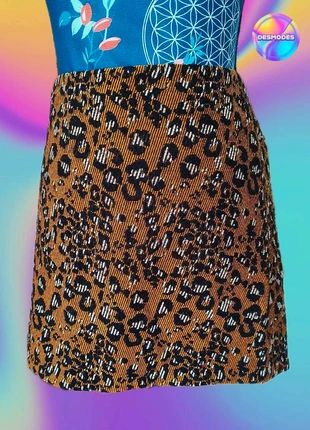 Très jolie jupe courte léopard orangée- Drop Sauvage, merk: Cache Cache, staat: Heel goed, maat: M / 38 / 10, € 5,00, € 5,95 inclusief Kopersbescherming Pro