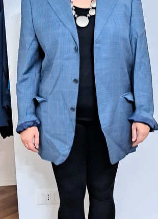 Blazer oversize azzurro quadrettato, marca: Protagonist, estado: Muito bom, tamanho: XXL / 44 / 16, €20.00, €21.70 inclui Proteção do Comprador