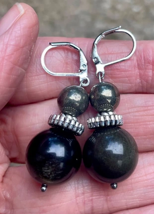 Boucles d’oreilles pyrite, état: Très bon état, 8,50 €, 9,63 € Protection acheteurs (Pro) incluse