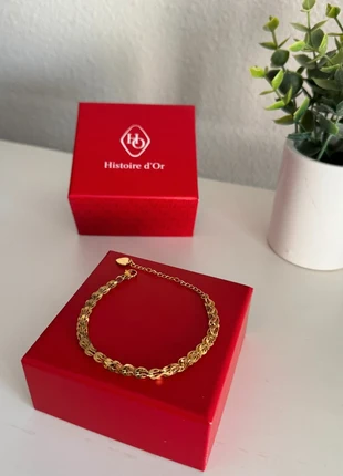 bracelet maille anglaise américaine original vintage tendance doré en acier inoxydable or neuf, brand: histoire d'or, condition: Very good, €17.00, €18.55 includes Buyer Protection Pro