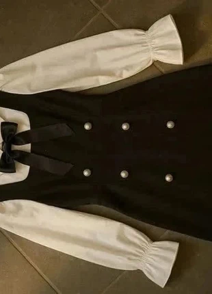 Robe Noire Col Blanc Nœud – Romantique / Preppy Chic / Vintage / Parisienne, brand: Maison Dareléa, condizioni: Ottime, taglia: M / IT 42 / EU 38, €44.99, €47.94 include la Protezione acquisti Pro