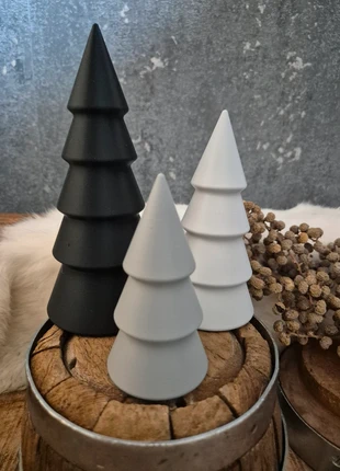 Set van 3 kerstbomen zwart en grijs, merk: IMHome3Deco, staat: Heel goed, € 13,00, € 14,35 inclusief Kopersbescherming Pro