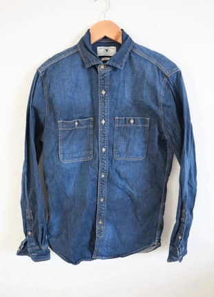 C40 chemise jeans marine Mango M, marca: Mango, estado: Muito bom, tamanho: M, €8.00, €9.10 inclui Proteção do Comprador