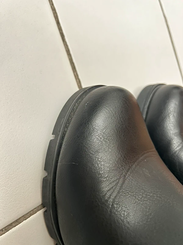 Bottines à talon noir cuir - photo numéro 3