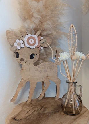 Décoration en bois faon, condition: Very good, €22.00, €23.80 includes Buyer Protection Pro