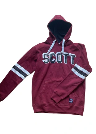 Sweat pull universitaire à capuche scott bordeaux, marque: Scott, état: Très bon état, taille: S / 36 / 8, 10,00 €, 11,20 € Protection acheteurs incluse