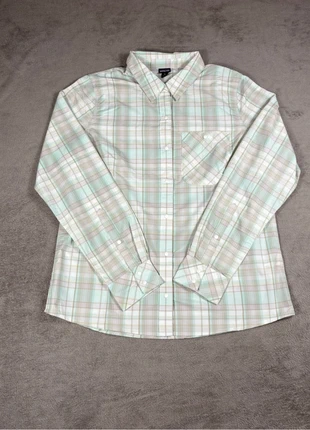Chemise à carreaux manches longues blanche grise et menthe Patagonia femme taille XL, brand: Patagonia, condition: Very good, size: XL / 42 / 14, €9.00, €10.15 includes Buyer Protection