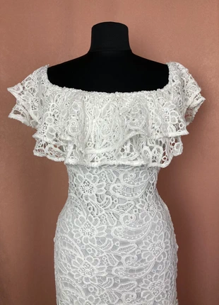 Robe Club L blanche en dentelle élégante chic, brand: Club L, condition: New with tags, size: M / 38 / 10, €35.00, €37.45 includes Buyer Protection