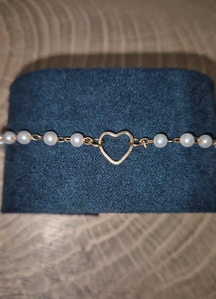 Bracelet perles & cœur doré, état: Neuf sans étiquette, 1,50 €, 2,28 € Protection acheteurs incluse