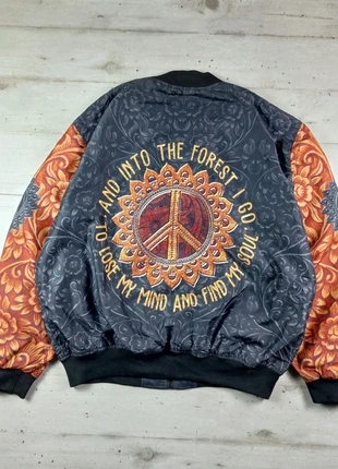 Blouson bombermade in USA vintage bohème hippie à motif floral - Taille L, marque: Vintage Dressing, état: Très bon état, taille: L, 30,00 €, 32,20 € Protection acheteurs incluse