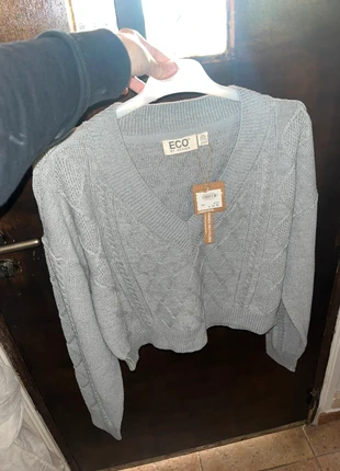 Pull gris éco-responsable H&M Conscious – coton recyclé – T.M, merk: H&M, staat: Nieuw met prijskaartje, maat: M / 38 / 10, € 20,00, € 21,70 inclusief Kopersbescherming Pro