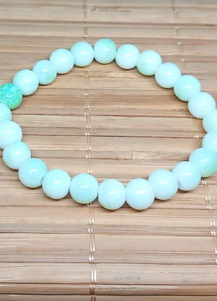 Bracelet en perles polies blanc reflets vert, zustand: Neu, 1,50 €, 2,28 € beinhaltet Vinted-Käuferschutz Pro