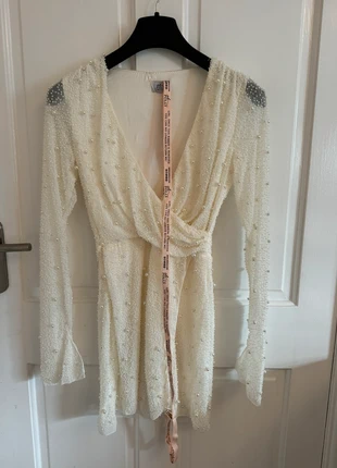 Oh Polly ivory Embellished Mini Dress, brand: Oh Polly, condition: New with tags, size: S / 8, £30.00, £32.20 includes Buyer Protection