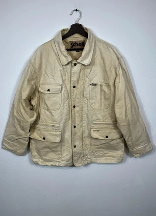 Veste en Jean Schott Vintage 90's Y2K crème avec broderies - taille L, brand: Schott, condition: Very good, size: L, €20.00, €21.70 includes Buyer Protection