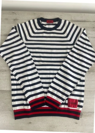 Pull léger Hugo Boss style marinière - Taille M, merk: Hugo Boss, staat: Heel goed, maat: M, € 40,00, € 42,70 inclusief Kopersbescherming