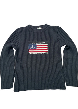 🇬🇧 Pull Femme Lulu Castagnette – Taille S – Bleu avec Drapeau Anglais, brand: Lulu Castagnette, condition: Very good, size: S / 36 / 8, 14.99 €, 16.44 € includes Buyer Protection