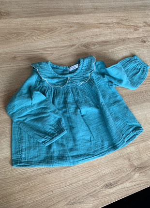 Blouse à col bébé fille, marque: Fashion Private Company, état: Très bon état, taille: 9-12 mois / 74 cm, 1,50 €, 2,28 € Protection acheteurs incluse