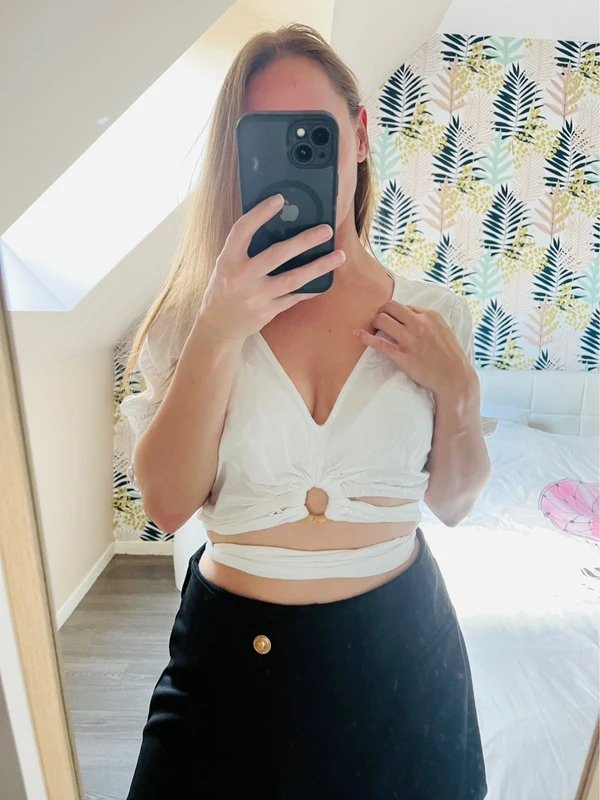 Top blanc Bershka