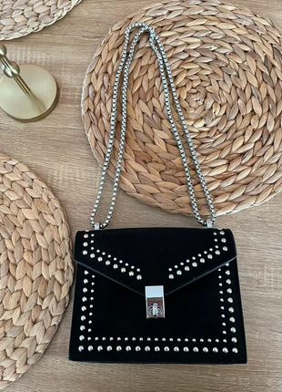 Sac à main noir et clous argentés, brand: Shein, condition: Very good, €5.00, €5.95 includes Buyer Protection