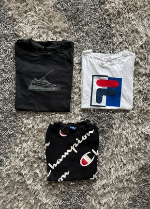 T-shirt Champion Noire Taille S / T-shirt fila blanc Taille S / T-shirt Mister tee noire Taille M, marke: Champion, zustand: Gut, größe: S, 4,50 €, 5,43 € inklusive Vinted-Käuferschutz