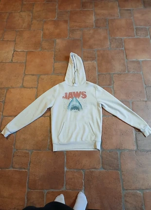 felpa bianca con squalo, brand: JAWS, condizioni: Buone, taglia: S, €5.00, €5.95 include la Protezione acquisti