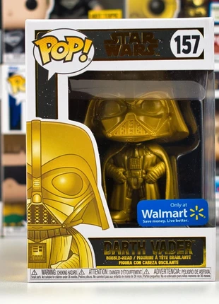 🎯 Funko Pop! Star Wars – Darth Vader (Gold Chrome) #157 – Walmart, brand: Funko Pop, condizioni: Ottime, taglia: Taglia unica, €57.00, €60.55 include la Protezione acquisti