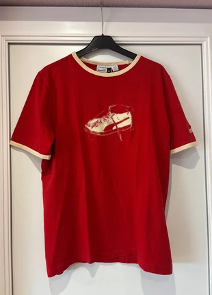 Vintage Rood met wit puma t-shirt, merk: Puma, staat: Heel goed, maat: M, € 20,00, € 21,70 inclusief Kopersbescherming