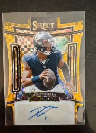 2023 Panini Select - Signatures Justin Fields Gold Prizm 8/10, brand: Panini, condition: Very good, £68.00, £72.10 includes Buyer Protection
