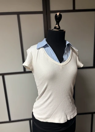 Old Money Shirt Jumper, marque: Stradivarius, état: Très bon état, taille: S / 36 / 8, 6,00 €, 7,00 € Protection acheteurs incluse