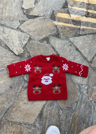Pull de Noël 6 mois, merk: Kimbaloo, staat: Heel goed, maat: 6-9 maanden / 68 cm, € 2,00, € 2,80 inclusief Kopersbescherming