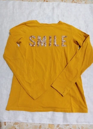 Affare solo 1€ t-shirt maniche lunghe gialla bambina 10 anni, marca: GIRL, estado: Muito bom, tamanho: 10 anos / 140 cm, €1.00, €1.75 inclui Proteção do Comprador