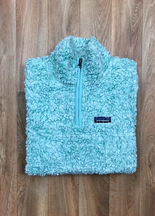 Patagonia Polaire Half Zip 1/4 Zip Tacheté Vert Menthe et Blanc Femme Taille L, brand: Patagonia, condition: Very good, size: L / 40 / 12, €45.00, €47.95 includes Buyer Protection