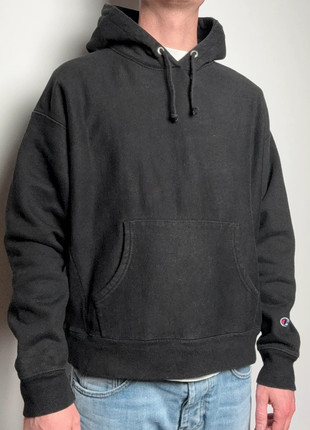 Pull à capuche hoodie Champion reverse wave noir taille M, brand: Champion, condizioni: Buone, taglia: M, €10.90, €12.15 include la Protezione acquisti