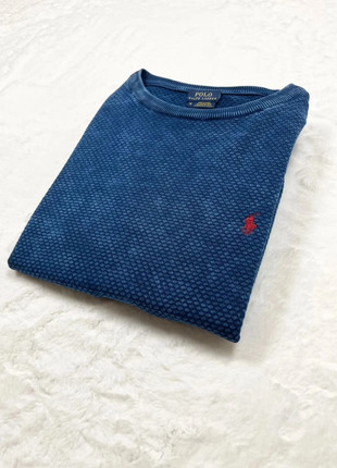 Ralph Lauren pull col rond bleu homme taille M coton logo rouge effet délavé, marca: Ralph Lauren, estado: Muito bom, tamanho: M, €35.00, €37.45 inclui Proteção do Comprador Pro