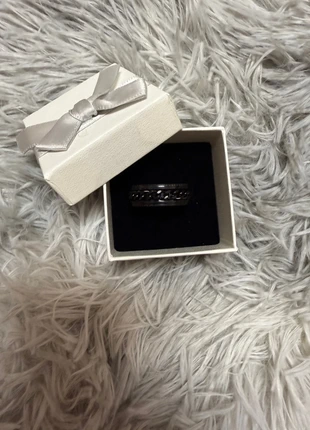 bague avec chaine rotative noir en acier inoxydable, état: Neuf sans étiquette, taille: 20,6 mm, 14,99 €, 16,44 € Protection acheteurs incluse