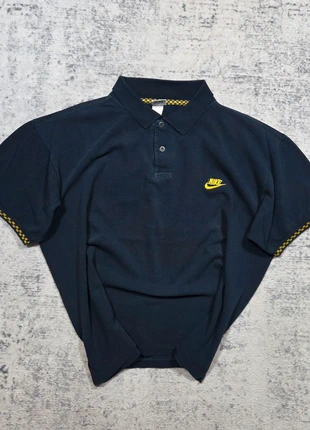 👕 Polo Nike Vintage Made in Italy bleu marine L logo jaune collector, brand: Nike, condition: Very good, size: L, €64.99, €68.94 includes Buyer Protection Pro